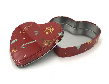120*112*28mm heart-shaped tin box