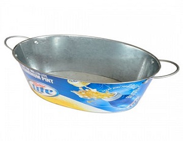 7.5L Oval Galvanized Hot Sale Ice Bucket