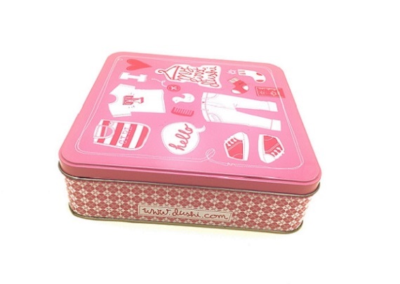 210*210*60mm square tin box for gift or food