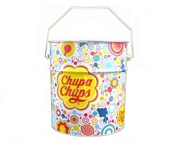 5L tin bucket with handle for candy
