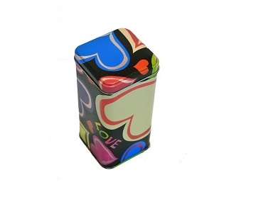 Classic square tin box for tea and gift
