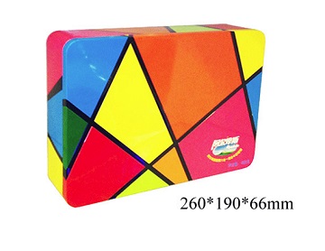 260x190x66mm rectangular candy tin box
