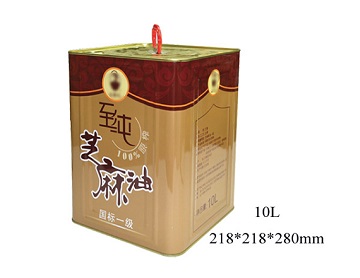 10L square shape edible oil tin can