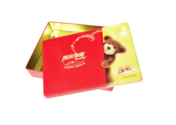 259x188x45mm rectangular candy chocolate tin box