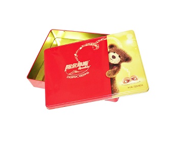 259x188x45mm rectangular candy chocolate tin box