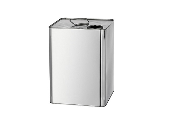 10L square plain paint tin can with metal handle