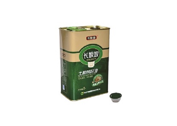 2L rectangular olive oil tin can