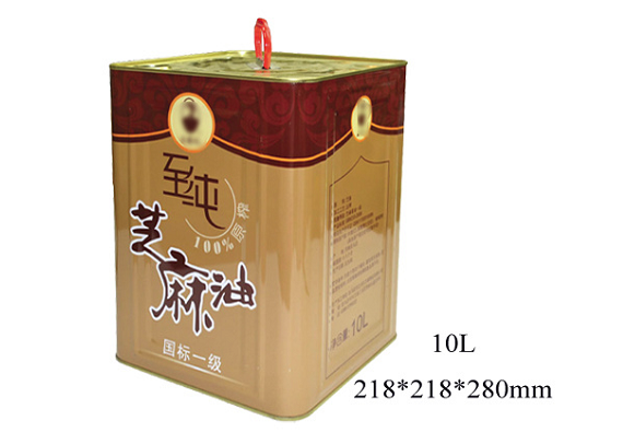 10L edible oil tin can with custom design