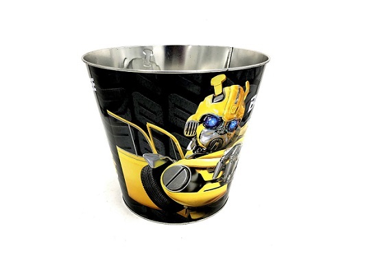 6.7L conical shape popcorn tin bucket with colorful printing