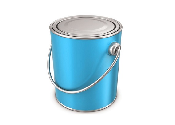 2L round shape paint tin can with handle