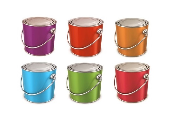 2L round shape paint tin can with handle