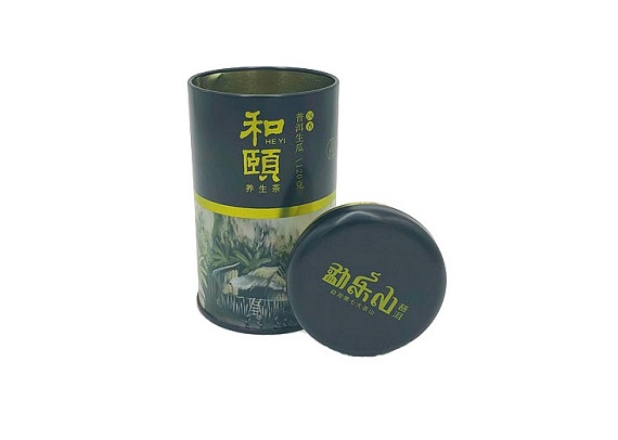 Chinese tea metal tin can with airtight lid