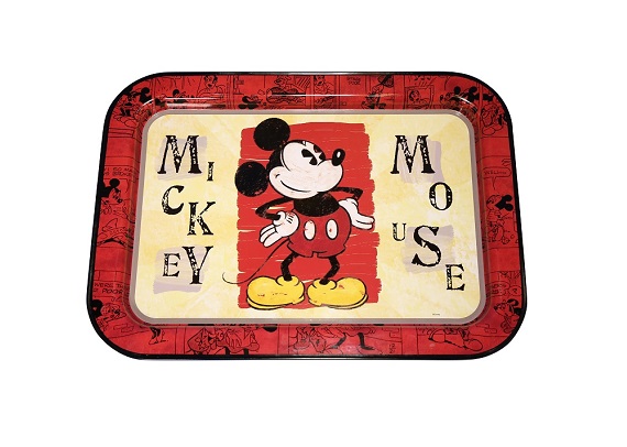 Pretty fast food serving tin tray with Mickey artwork design