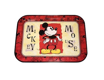 Pretty fast food serving tin tray with Mickey artwork design