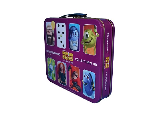 HT7 colorful cartoon printing tin lunch box with handle and lock