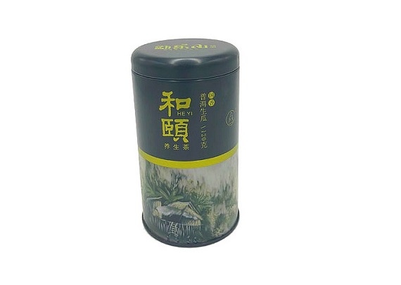 RD43 round tea tin can with inner lid
