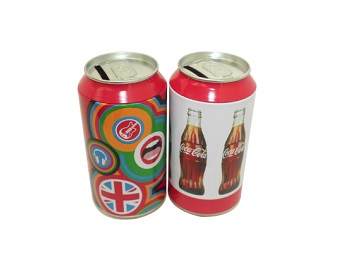 RD64 cola tin can for coin