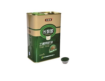 2L rectangle cooking oil tin can with plastic lid