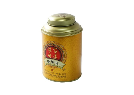 RD14 round tea tin box with screw lid