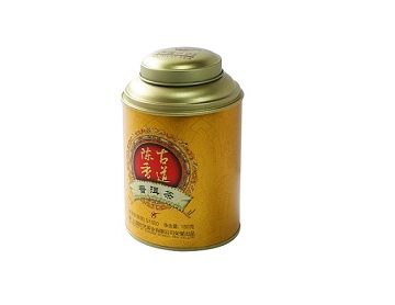 RD14 round tea tin box with screw lid