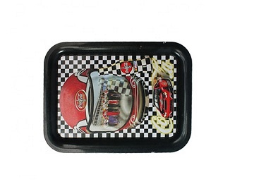 Luxury rectangle food grade metal serving tin tray durable metal tray