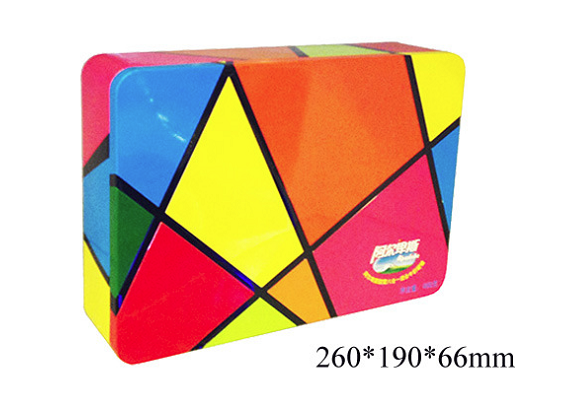 260x190x66mm rectangle candy tin box with colorful printing