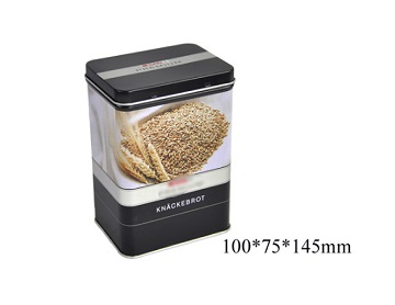100x75x145mm rectangle oatmeal tin box metal oatmeal box