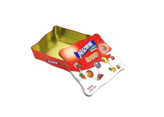 Irregular custom candy tin box lollipop tin box