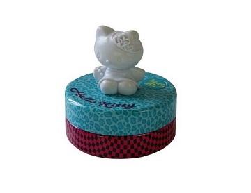 Small size round shape candy tin box with cartoon character