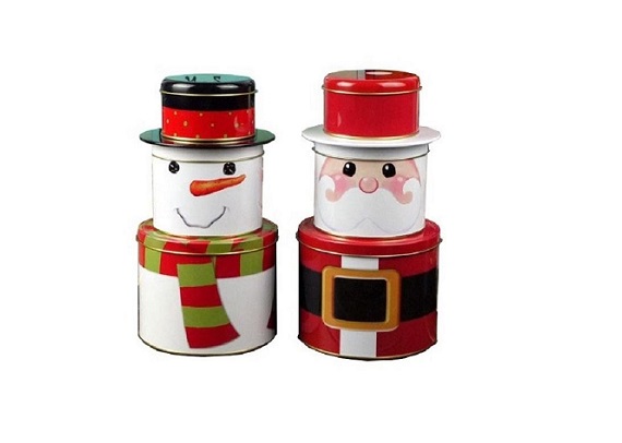 Christmas design hot sale gift tin box set box