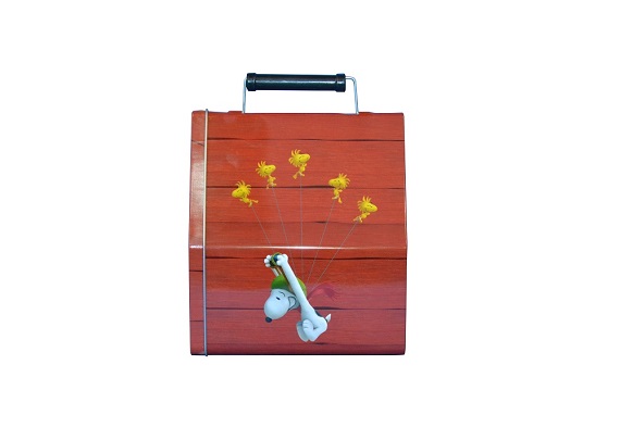 hot sale house shape cartoon design lunch tin box for kids
