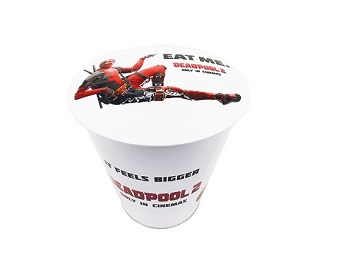1.3 gallon custom popcorn bucket candy bucket with dome lid