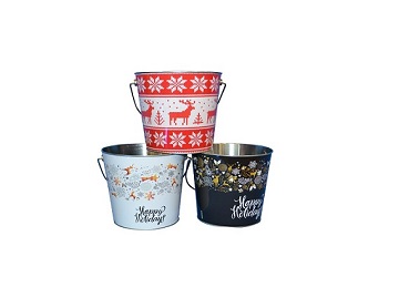 hotsale custom 0.5 gallon popcorn tin bucket with metal handle