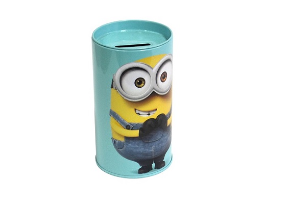factory hot sale pretty design round coin tin can