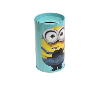 factory hot sale pretty design round coin tin can