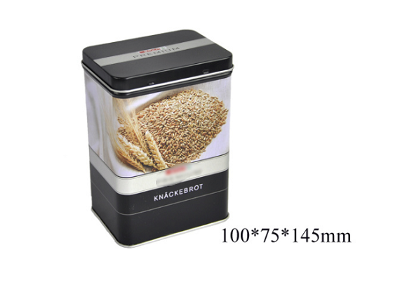 factory hot sale high quality rectangle oatmeal tin box