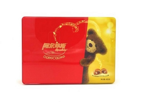 259x188x45mm rectangular candy chocolate tin box