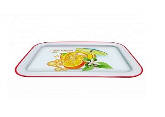 445x318x20mm rectangular metal tin tray