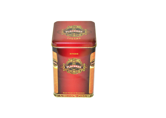 125x125x200mm square tea tin box