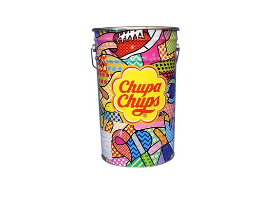 25L big candy bucket lollipop bucket with metal lid