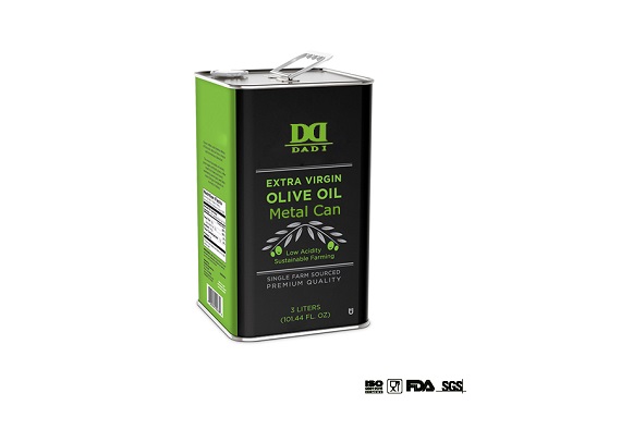 3L rectangular olive oil cooking oil tin can