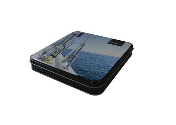 185x185x28mm square tin box for gift