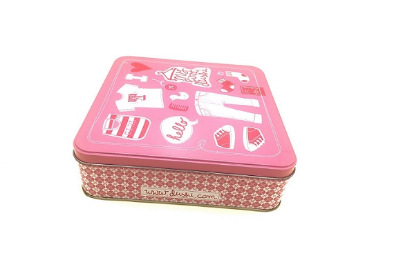 210*210*60mm square gift tin box metal box